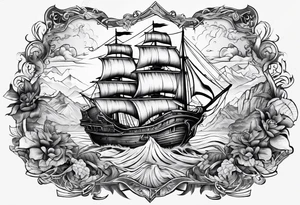 treasure map tattoo idea