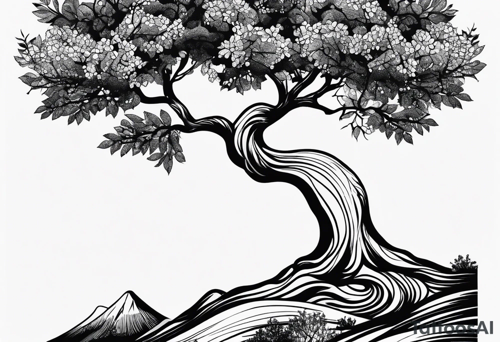 Simple tree tattoo idea