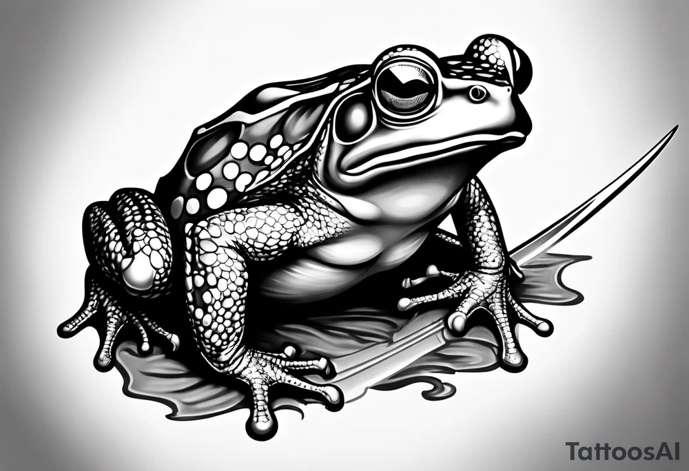 toad wirh sword tattoo idea