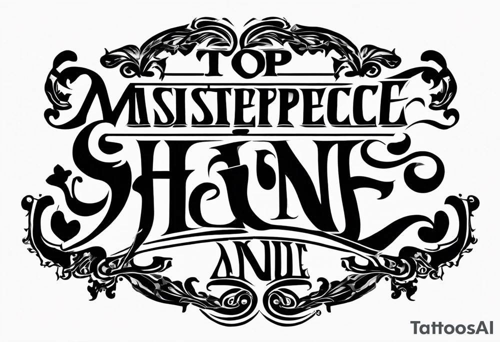 A stencil Ambigram that reads Shane’s and it also reads Brandy tattoo idea