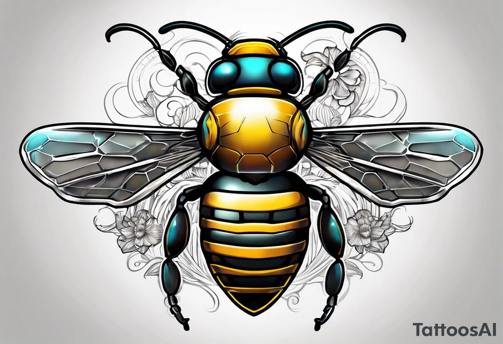 cyborg bee tattoo idea