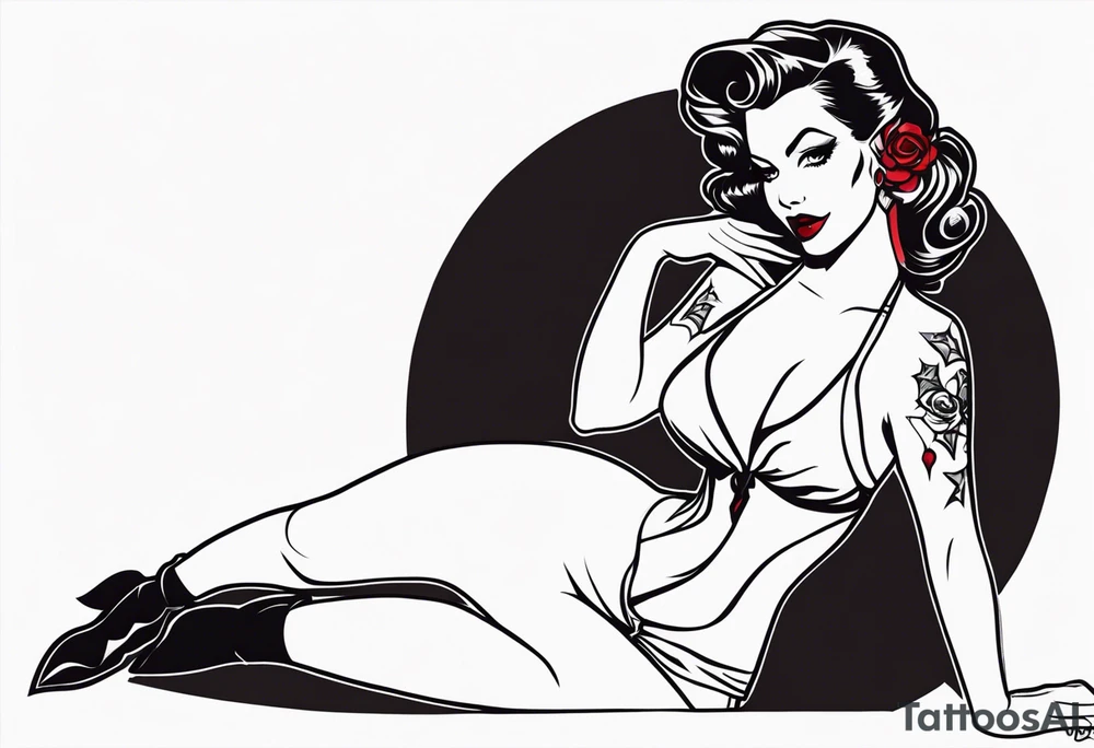 pinup vampire body tattoo idea