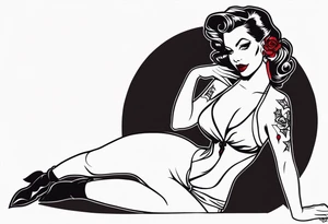 pinup vampire body tattoo idea