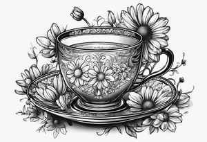 Chamomile tea tattoo idea