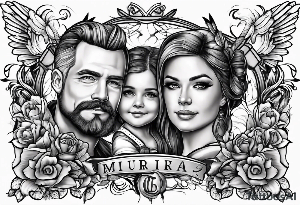 Family memorial tattoo idea