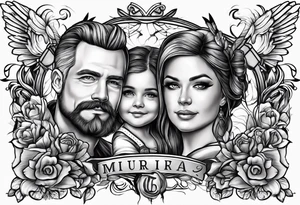 Family memorial tattoo idea