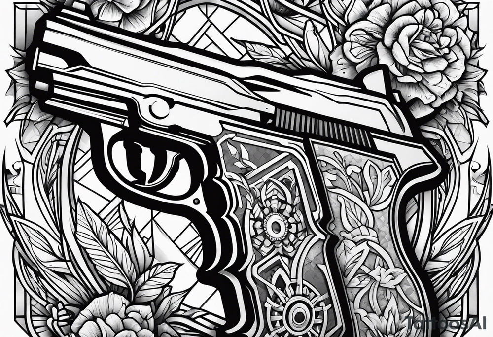 Dealer with gun tattoo idea