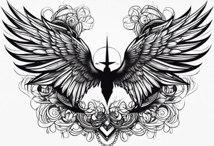 wings tattoo in leg for men tattoo idea