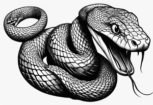 a tattoo of a writhing snake tattoo idea