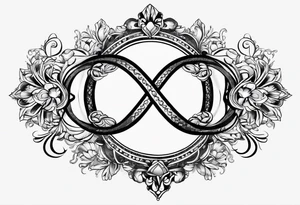 Infinity sign for spouses tattoo idea