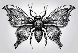 Spider shaped into a butterfly tattoo idea