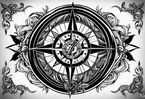 Compass + "Invictus" tattoo idea