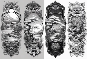 Japanese traditional sleeve tattoo idea