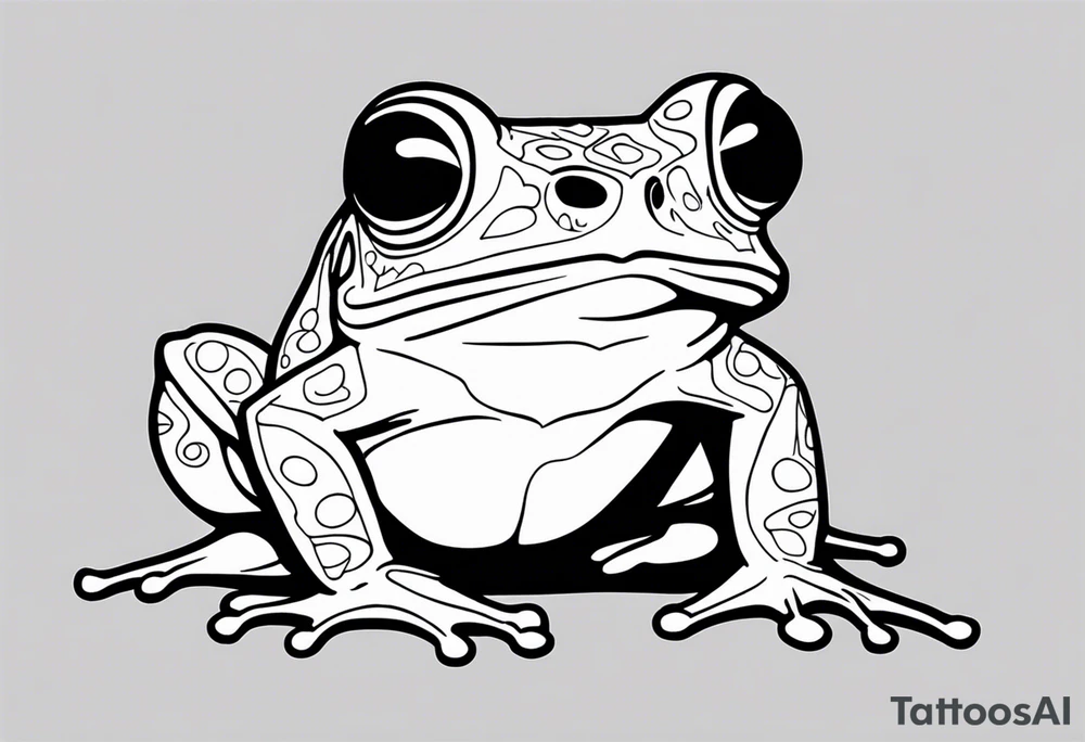 a psychedelic frog tattoo idea