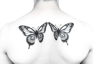 2 bloody butterflies tattoo idea