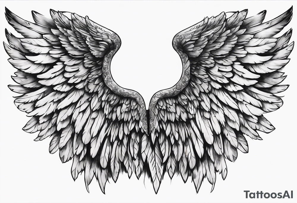 Angel wings tattoo idea