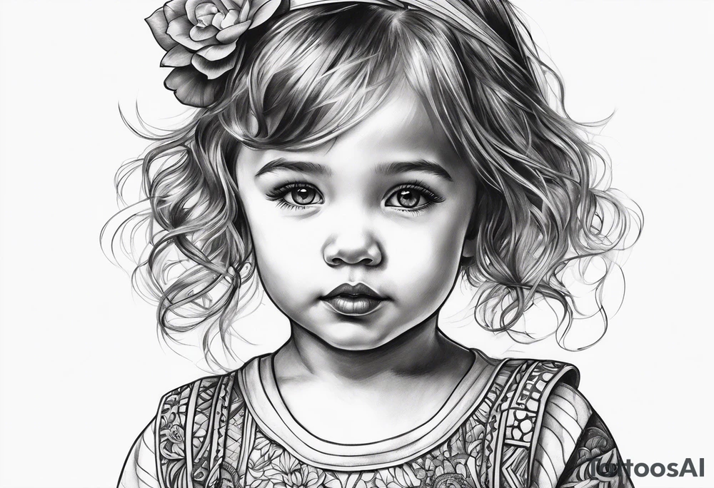 Toddler girl tattoo idea