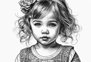 Toddler girl tattoo idea