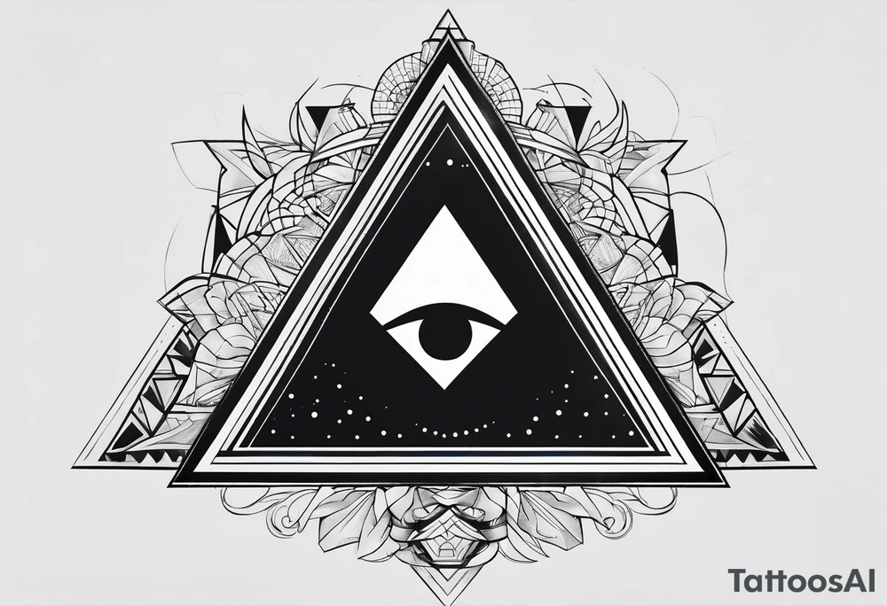 triangle in spiral tattoo idea