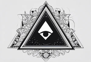 triangle in spiral tattoo idea