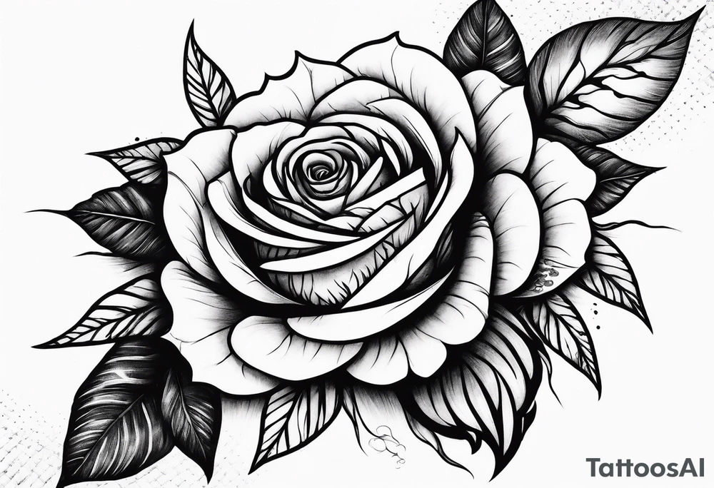 Arm, rose, thorns tattoo idea