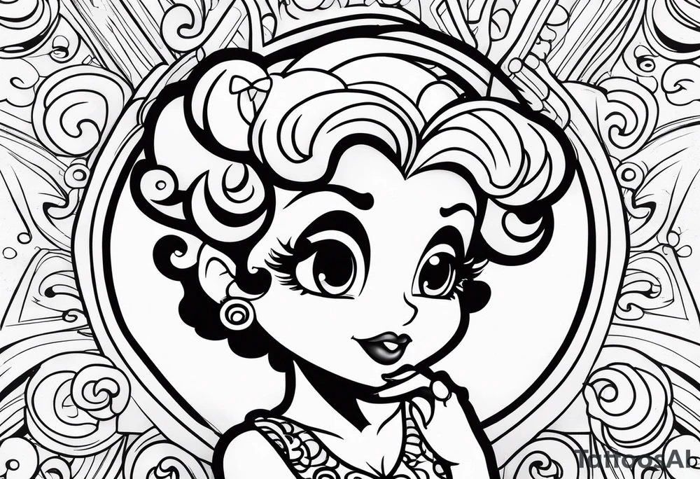 Betty boop tattoo idea