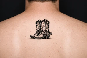 Cowgirl boots tattoo idea