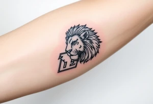 Fancy style "leo" start constilation birth
 sign lion tattoo idea