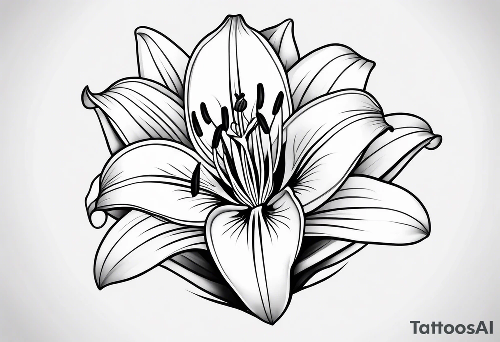 Small lily tattoo idea