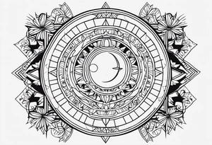 Sol e lua tattoo idea