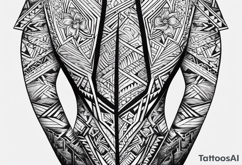 Samoan pe'a inspired back tattoo tattoo idea