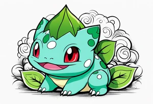 Bulbasaur in Ken Sugimori artstype tattoo idea