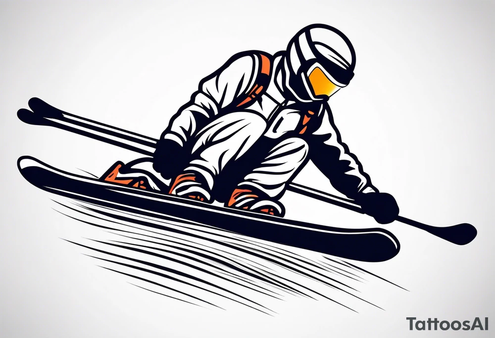 Skier tattoo idea