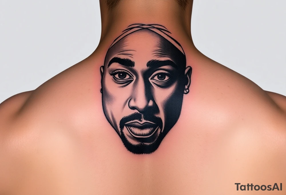 Tupac potrait tattoo idea