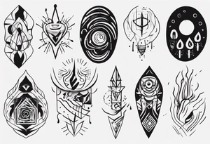 abstract tattoo on the hand tattoo idea