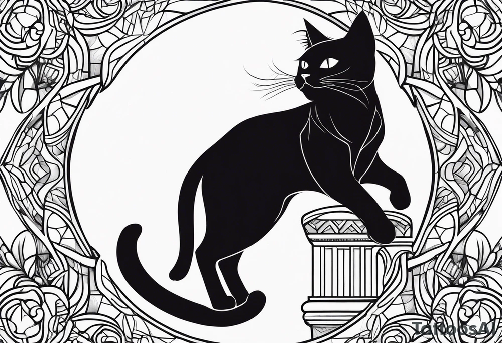 Black Cat tattoo idea