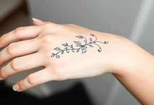 Dainty, artist way to write 911 tattoo idea