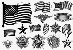 USA flag tattoo idea