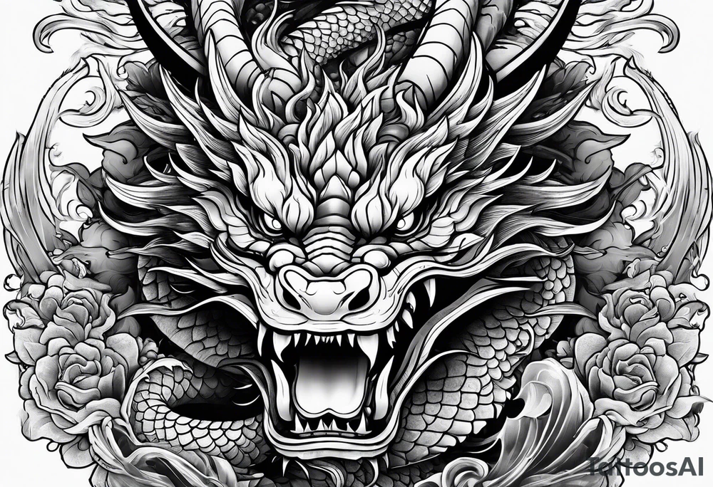 dragon, asian, vietnamese, japense, oni, big tattoo idea