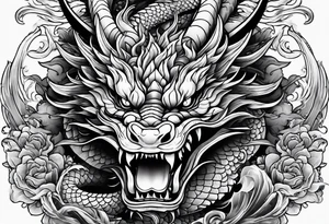 dragon, asian, vietnamese, japense, oni, big tattoo idea