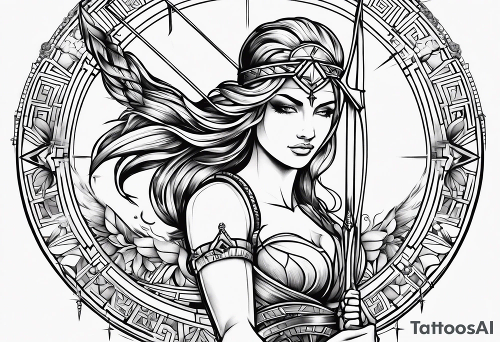 SAGITTARIUS WITH ROMAN NUMERALS tattoo idea