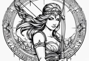 SAGITTARIUS WITH ROMAN NUMERALS tattoo idea