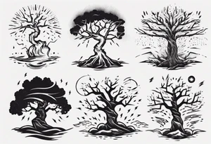 lightning tree tattoo idea