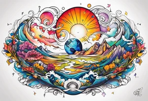 The Earth spinning tattoo idea