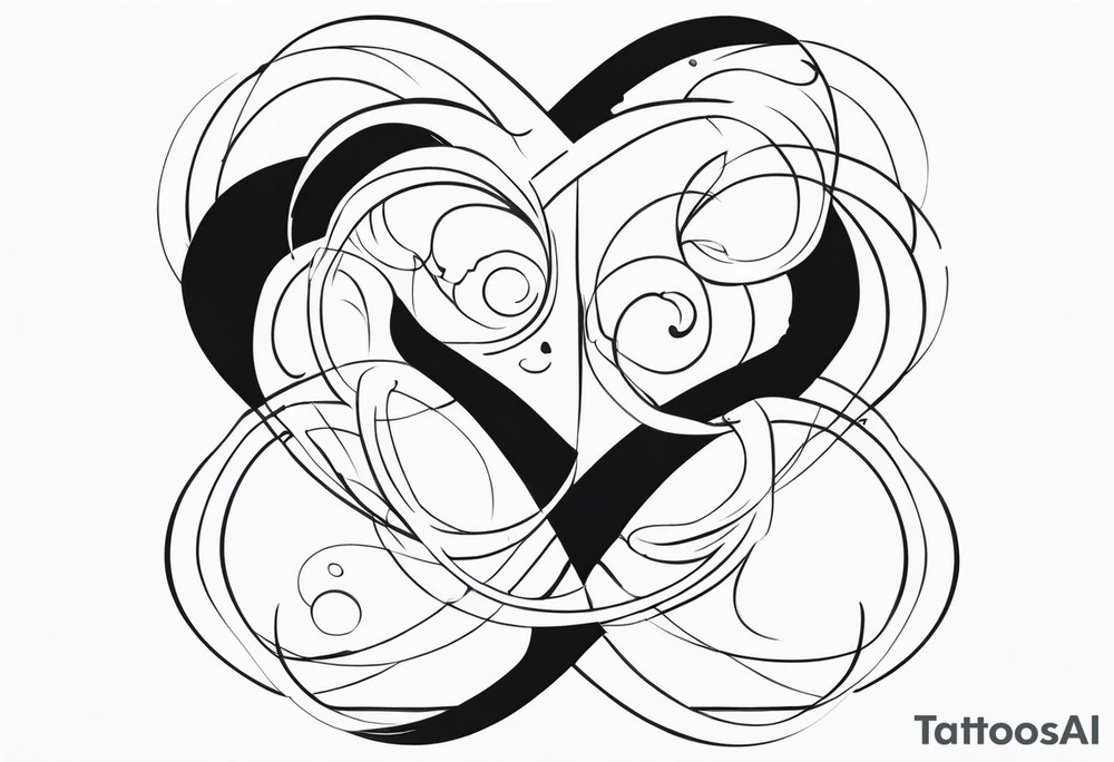 mom daughter infinity tattoo idea