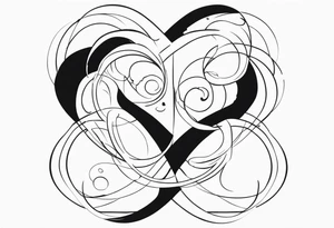 mom daughter infinity tattoo idea