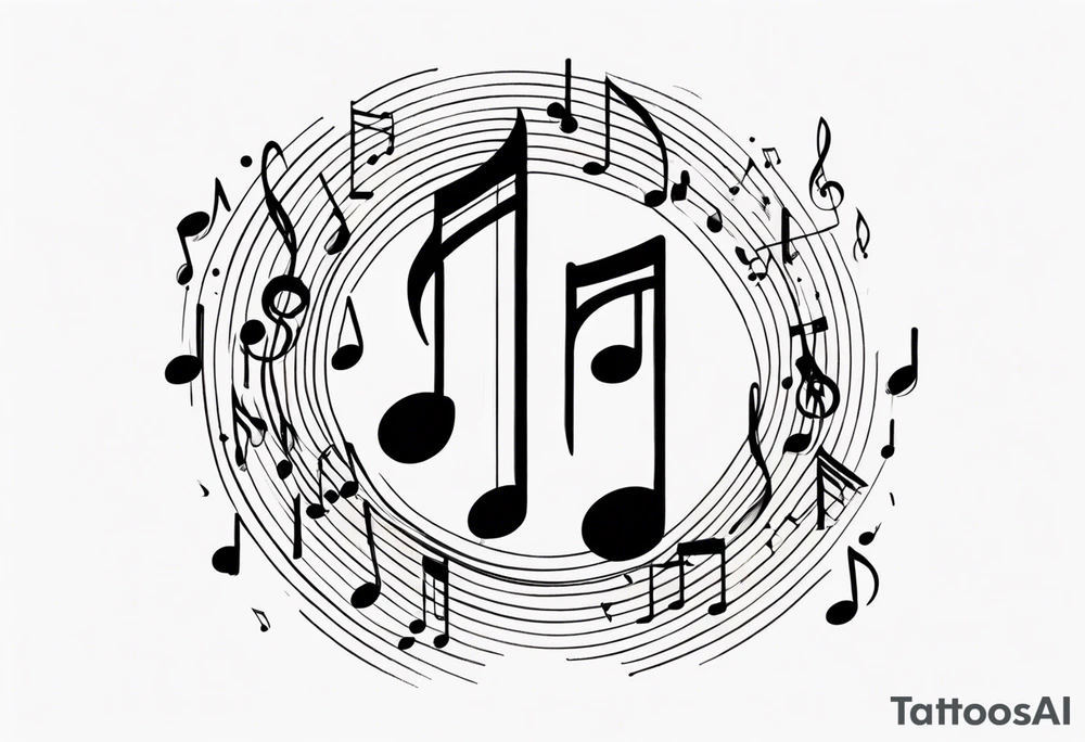 music notes tattoo idea