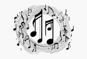 music notes tattoo idea