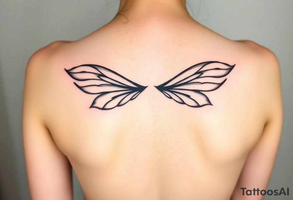 Dark fairy wings tattoo idea