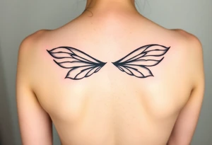 Dark fairy wings tattoo idea